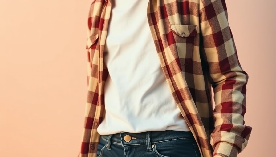Trendy Teen Looks for Moms - Casual plaid shirt and denim pants outfit.