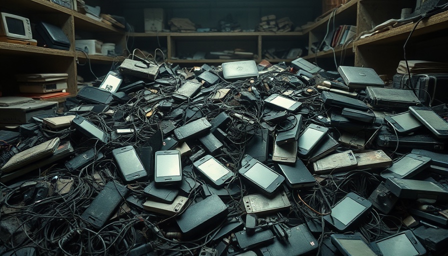 Outdated electronics symbolizing break up with bad technology.