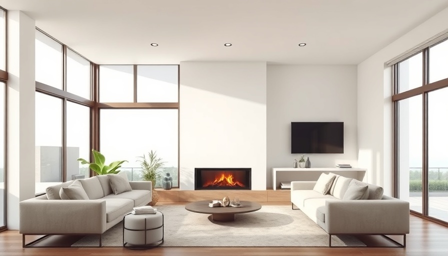 Modern living room showing common decorating mistakes.