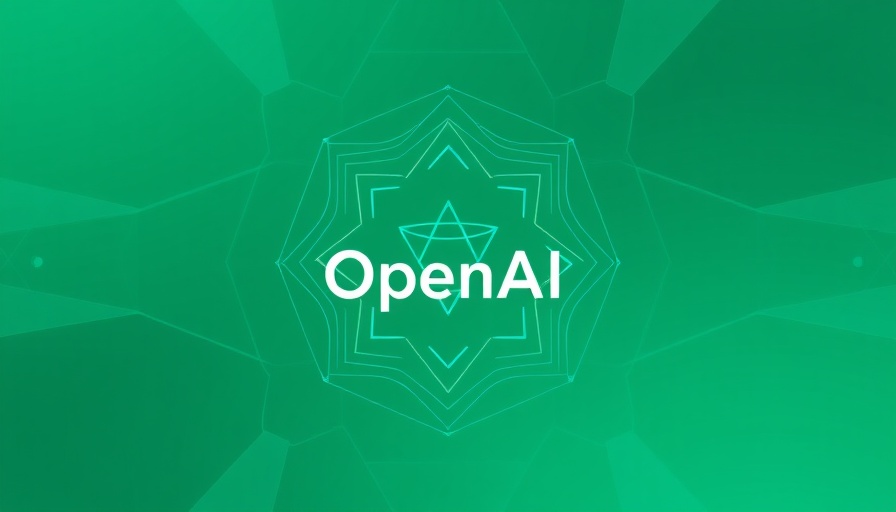OpenAI logo with geometric design on mint background