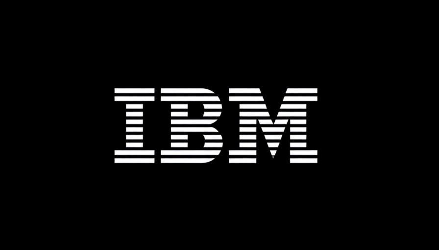 Minimalist IBM logo on a black background, unrelated to Claude AI