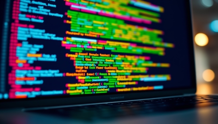 Close-up of laptop displaying code, blurred background, agentic ai context.