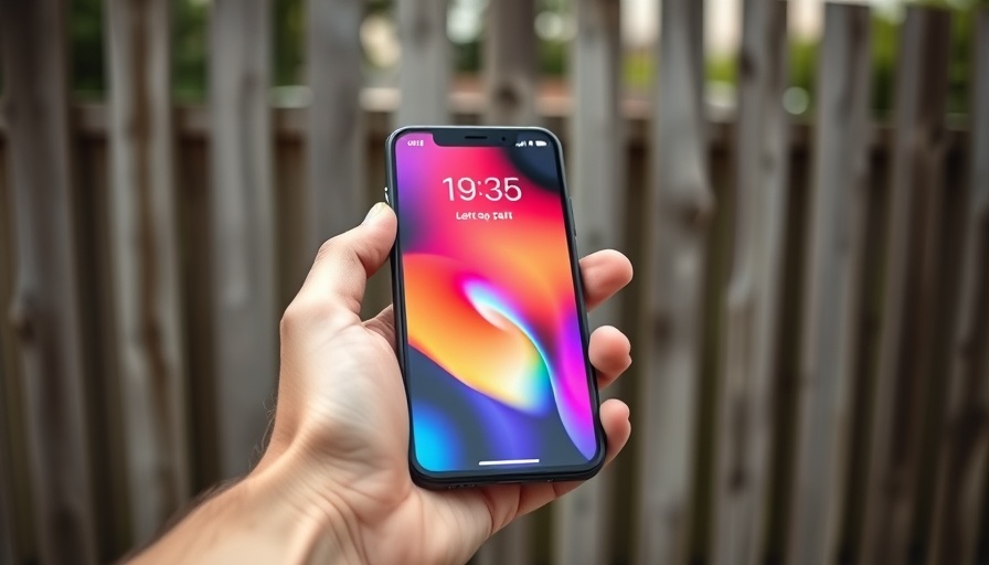 Close-up of vibrant smartphone screen held in hand, open AI concept.