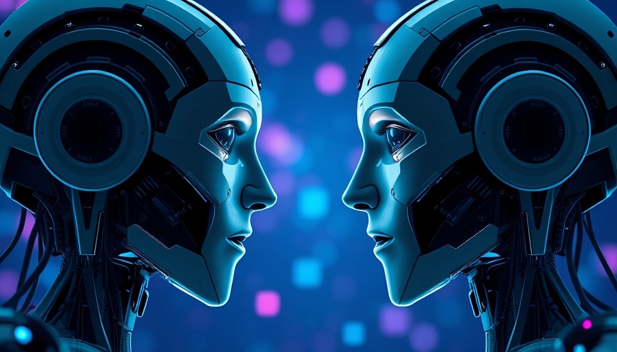 Futuristic AI robots symbolize AI agents and blockchain.