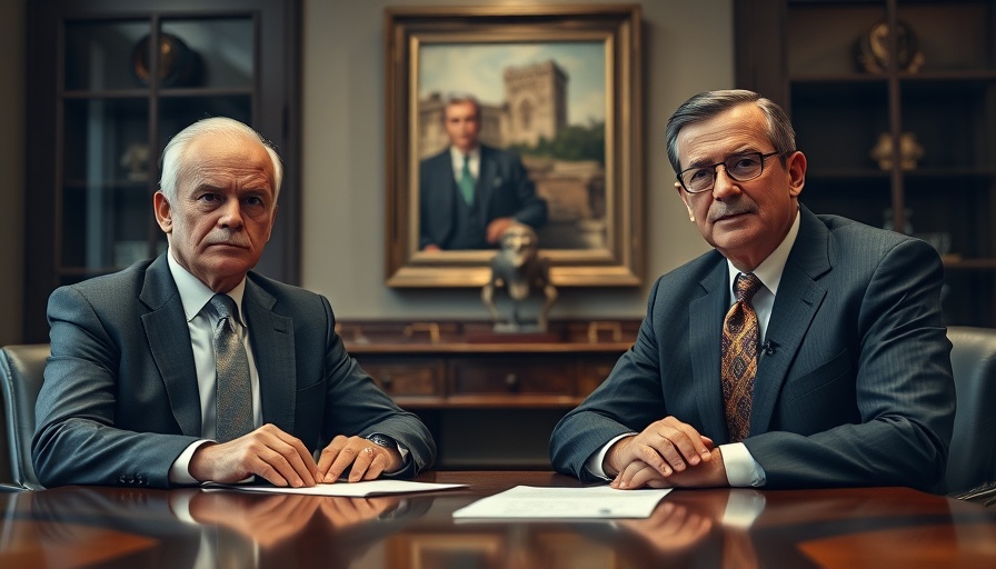 Anthropic AI expansion in India depicted by a formal meeting between two gentlemen.
