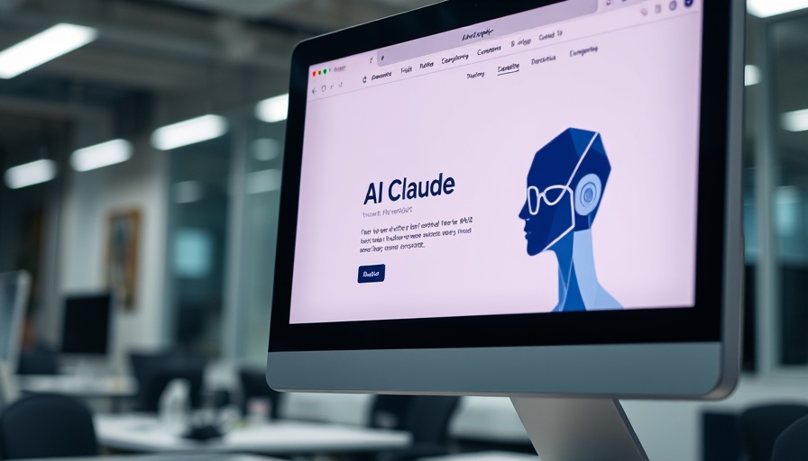 Webpage showcasing Claude AI model by Anthropic on screen.