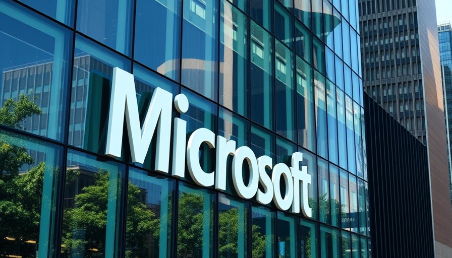Microsoft building showcasing logo and modern architecture