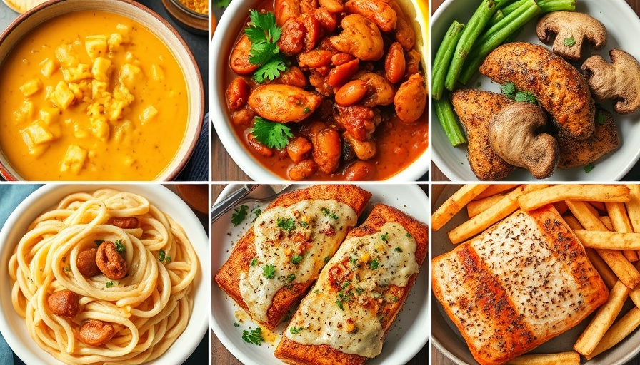 Weekly meal plan collage for October 20, 2025, featuring diverse dishes.