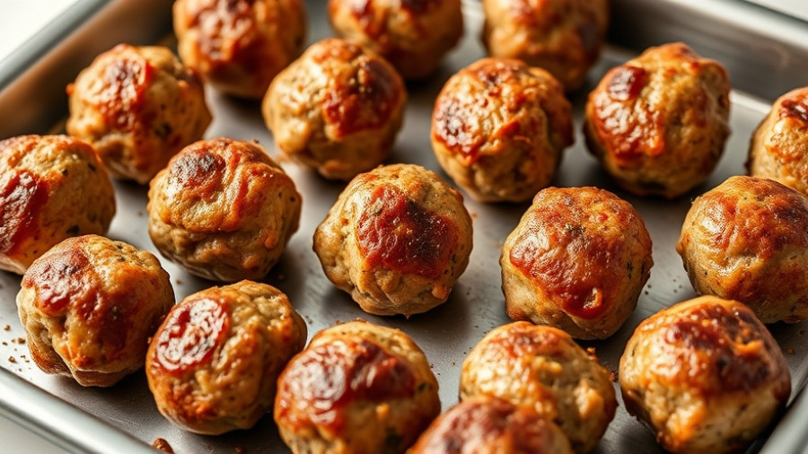 Golden brown meatballs on a tray, easy meatball recipes.