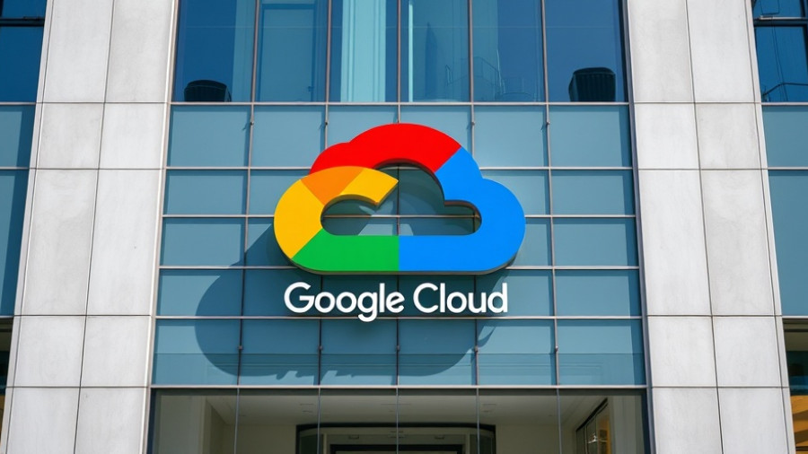 Google Cloud logo on building representing Nvidia G4 virtual machines.