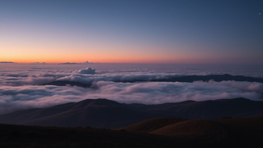 Perplexity AI dreamy landscape, rolling hills, clouds under a starry sky.