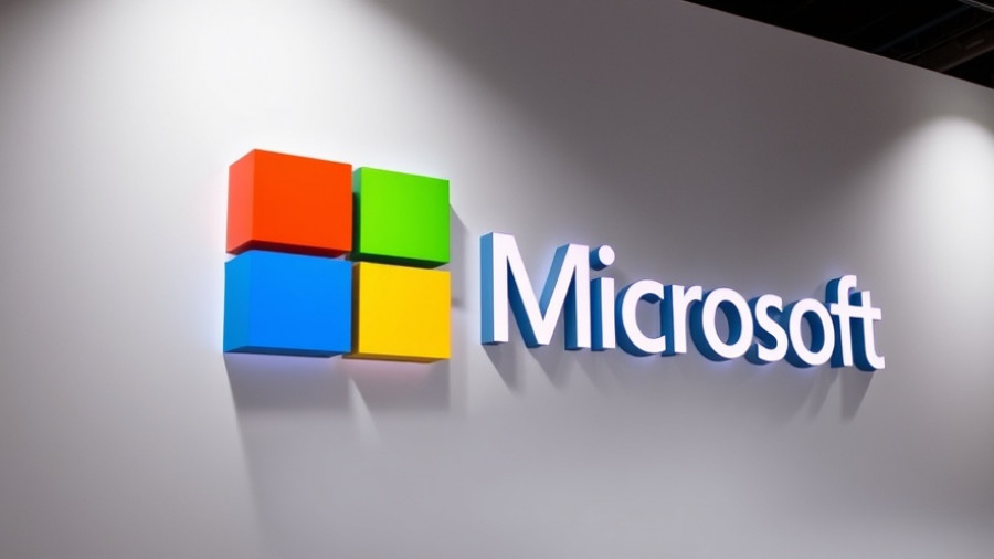 Microsoft logo representing innovative AI solutions.