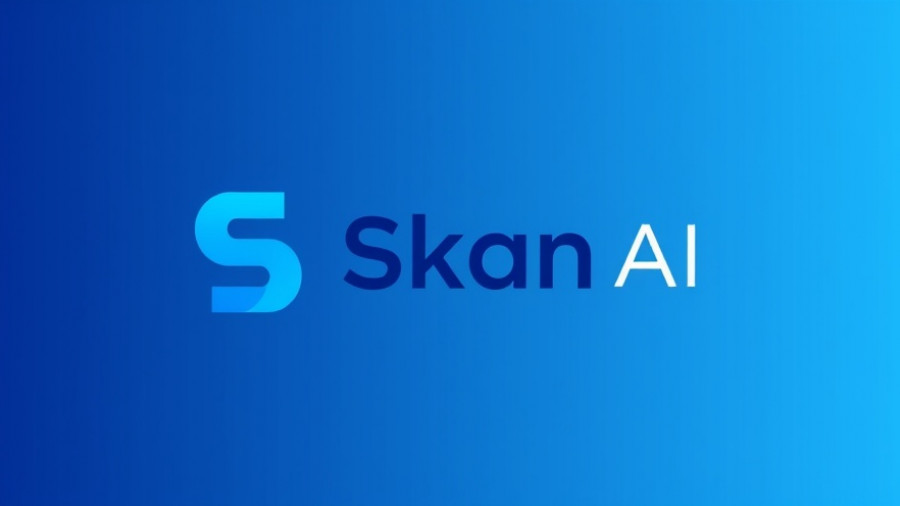 Modern Skan AI logo representing agentic AI capabilities, blue gradient background
