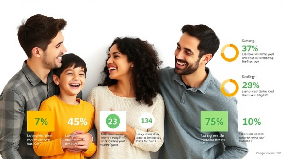 Moving Guilt Trips: Young family discussing moving options with infographic.