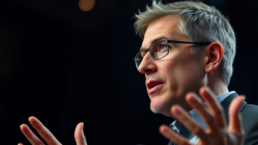 Speaker discussing at event, OpenAI lawsuit context.