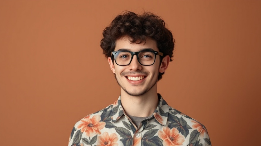 Portrait of a smiling young man with glasses, South Korea AI market growth 2025