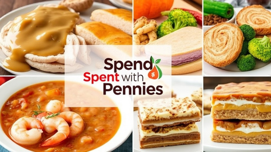 Collage of mixed meals for weekly meal plan success by Spend With Pennies.