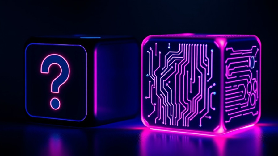 Futuristic glowing cubes symbolize open source corporate AI.