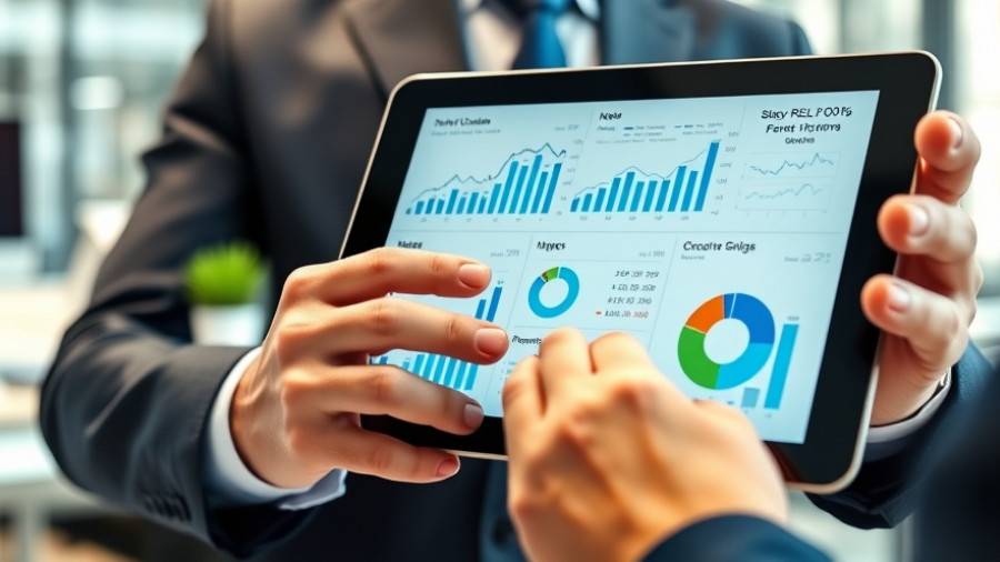 Person using a tablet with financial graphs, claude ai analysis.