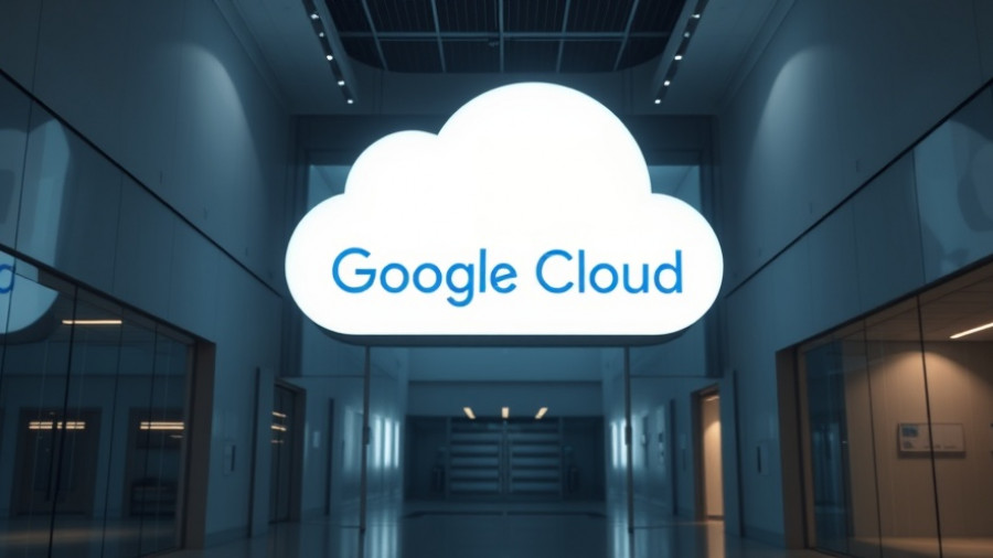 Illuminated Google Cloud logo in modern setting, Claude AI context.