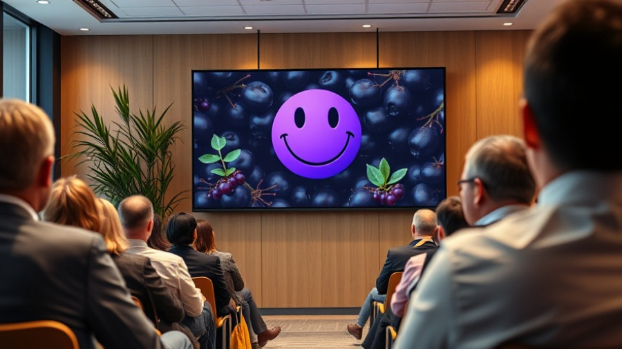 Microsoft AI animated display in modern conference setting