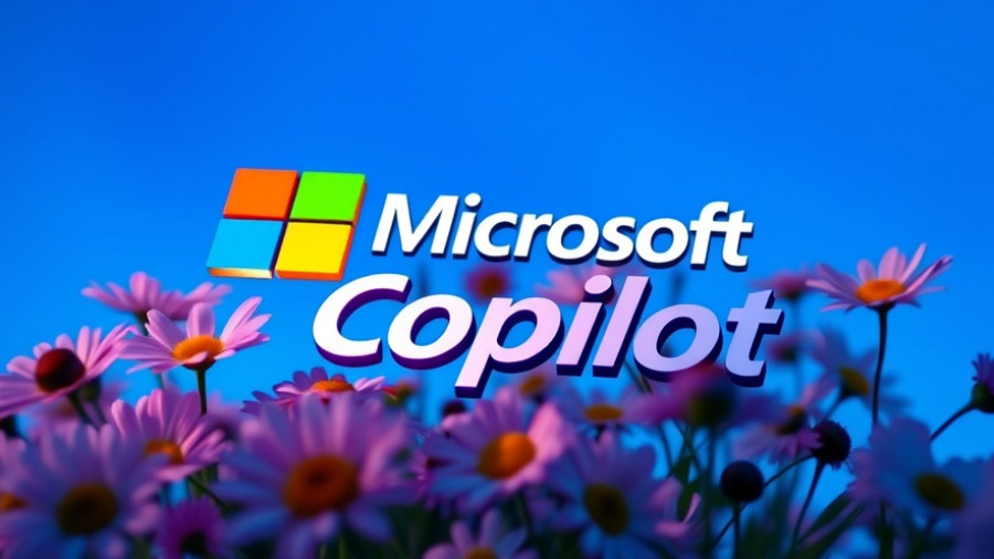 Microsoft AI logo with flowers in the background.