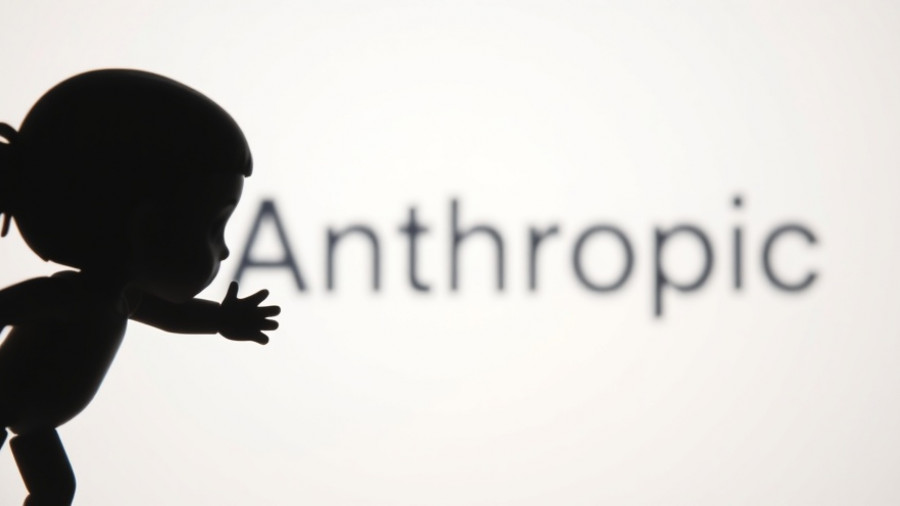 Anthropic logo with doll silhouette highlights new South Korea office.