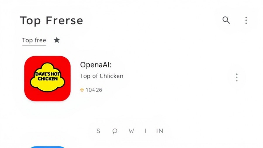 Top free apps list featuring OpenAI on app store.