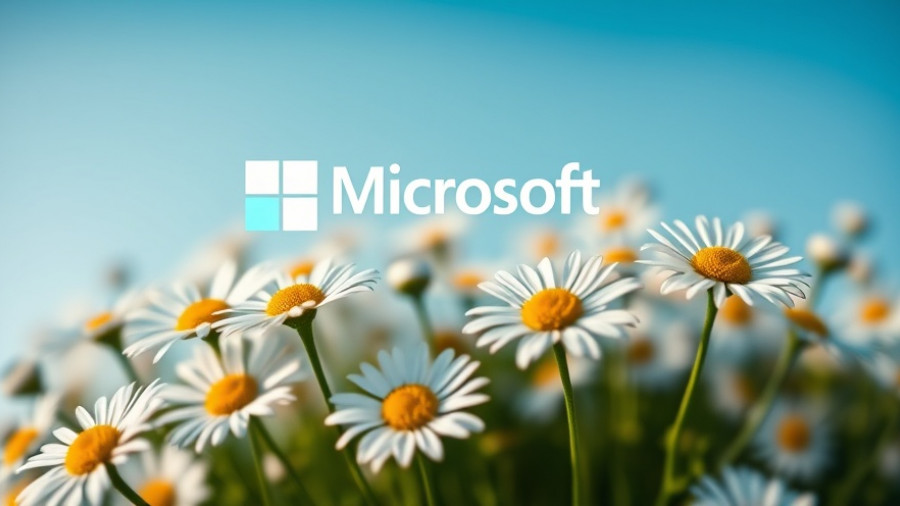 Microsoft AI Copilot logo with daisy field background.