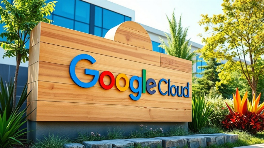 Vibrant wooden Google Cloud sign with greenery, linked to anthropic keyword.