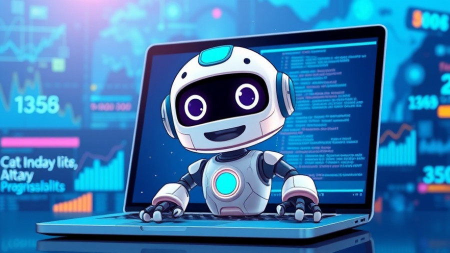 Agentic AI robot interface in a digital workspace.