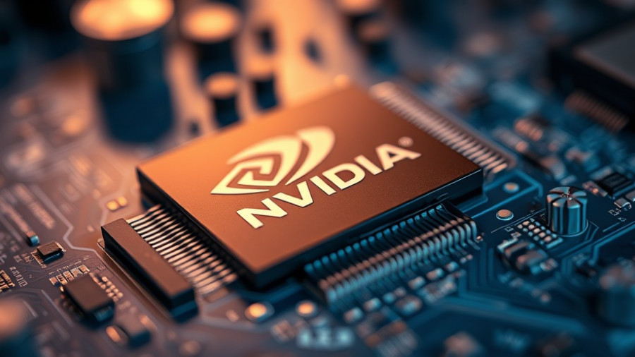 Detailed Nvidia chip on blue circuit board, Nvidia discontinued Titan graphics card.