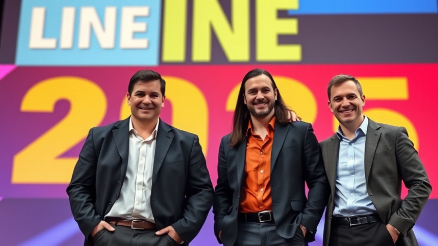 AI agents concept with diverse professionals at LINE CONVERGE 2025.