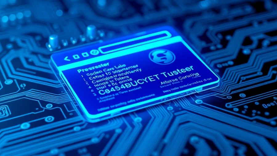 Futuristic glowing blue browser interface over circuit board, AI Browser Productivity.