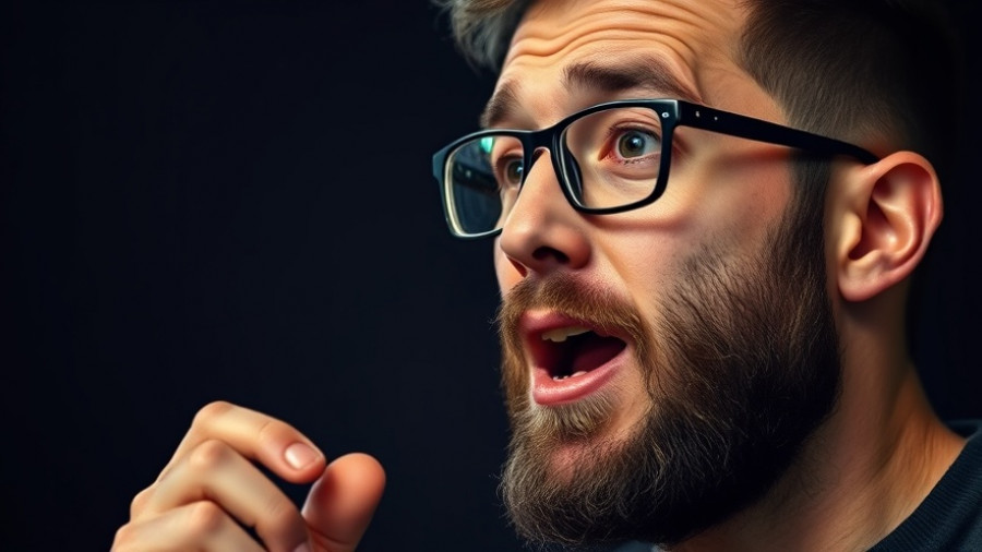 Man speaking passionately, associated with Perplexity AI.