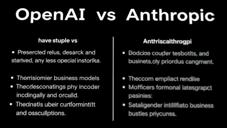 OpenAI vs Anthropic business model comparison with detailed text.
