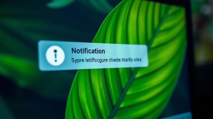 Perplexity AI notification on computer screen with green leaf background.