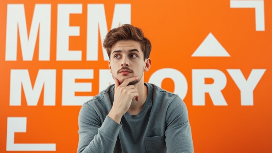 Contemplative man pondering memory with thought bubble.