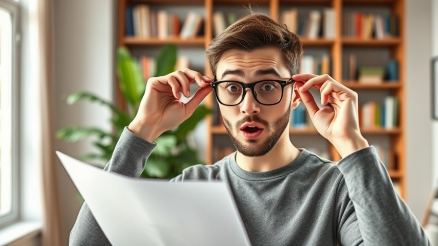 Man surprised by financial news, considering buying Nvidia stock NVDA.