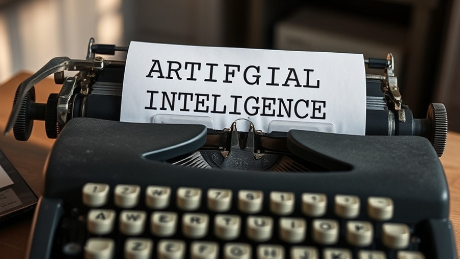 Vintage typewriter with 'Artificial Intelligence' paper, Anthropic AI context.