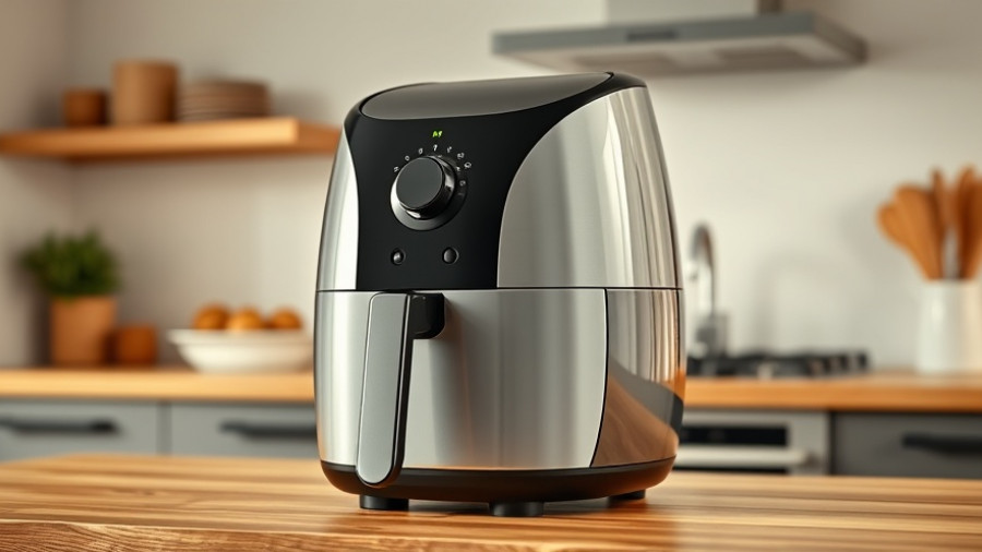 Modern air fryer on kitchen countertop for Air Fryer vs Oven Cooking debate.