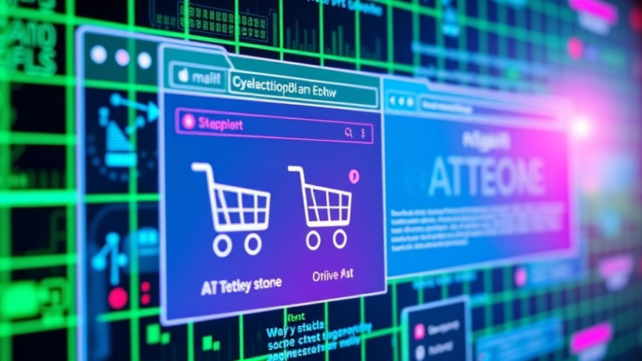 Interactive AI browser screens showcasing online shopping.