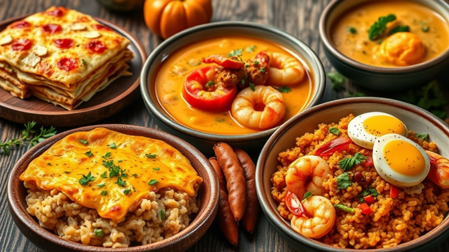 Weekly meal plan for fall cooking showing diverse dishes in a collage.