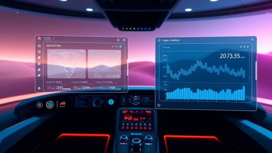 Futuristic interface featuring Copilot agents in Microsoft 365.