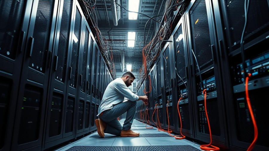 Amazon AI investment technology in a bustling data center environment.