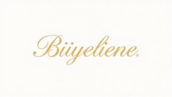Stylized beige signature logo on white background