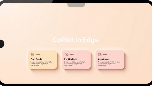 Microsoft AI interface with Copilot in Edge tasks