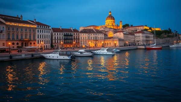 Valletta's historic waterfront at twilight for Malta ChatGPT Plus initiative.