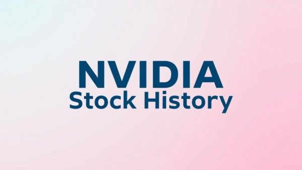 Nvidia stock history insights on gradient background