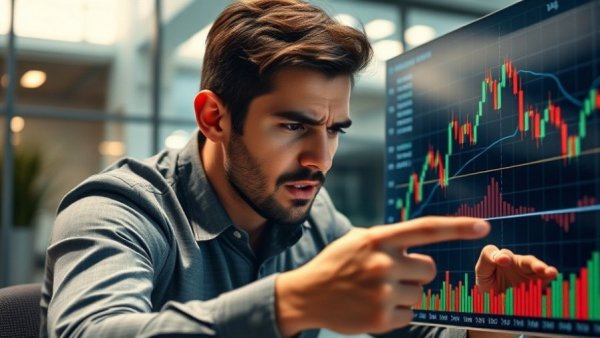 Young professional analyzing XRP price prediction charts.